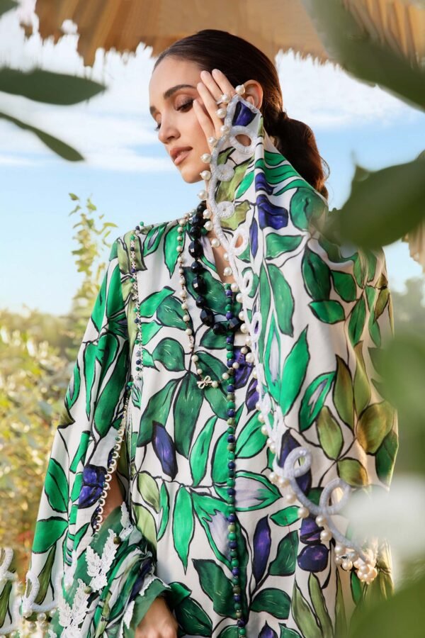 3 Piece Unstitched Printed Lawn Suit Maria B. - Image 2