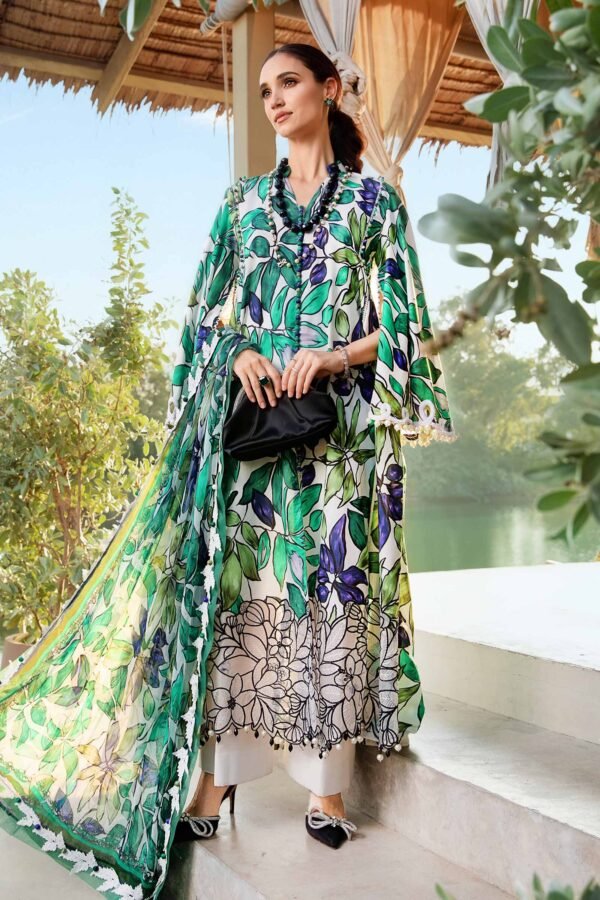 3 Piece Unstitched Printed Lawn Suit Maria B.
