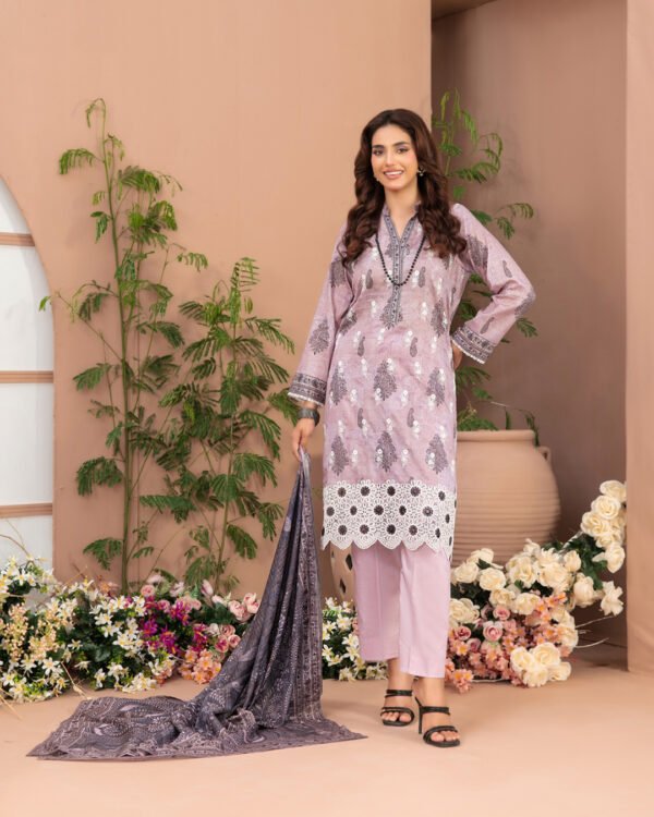 Basma 3 Piece Un-Stitched Lawn D-2054