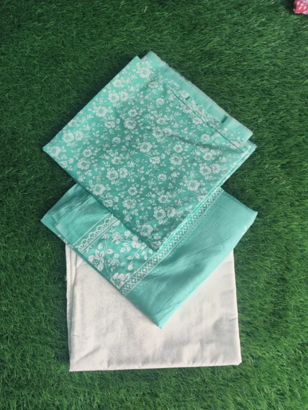 3 Pieces Lawn Sky Blue 100% Original