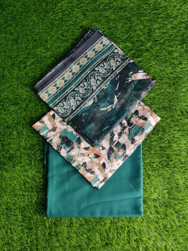 3 Pieces Lawn Dark Cyan 100% Original